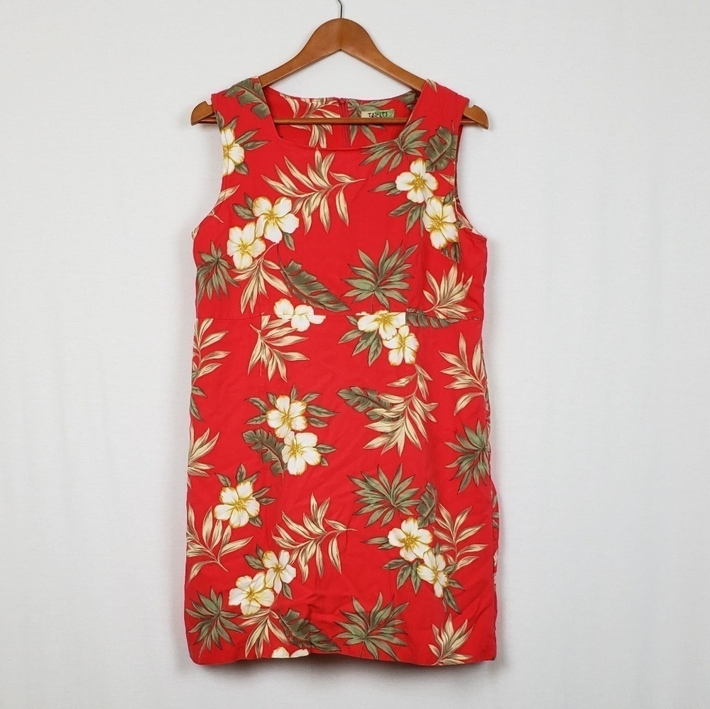 Tahiti Reef Club Tropical Floral Print Dress